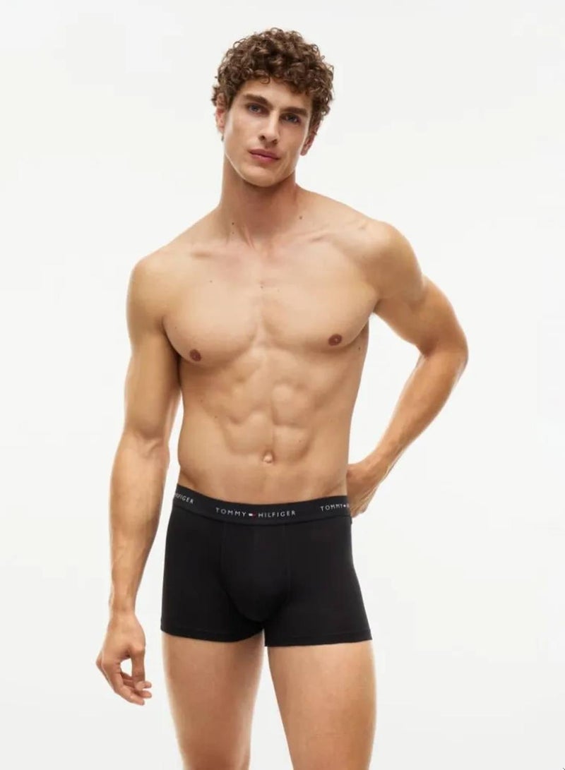 TOMMY HILFIGER 3-Pack Signature Logo Contrast Waistband Trunks - Image 2