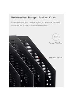 HOOKOR Collapsible Magazine File Holder/Desk Organizer for Office Organization and Storage with 3 Vertical Compartments, Dark Grey  - Image 4
