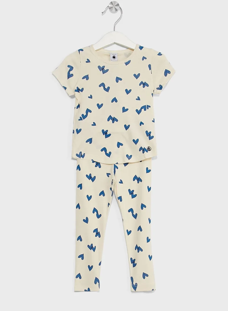 Petit Bateau Kids Aop Pyjama Set
