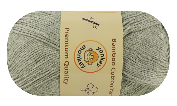 Yonkey Monkey 10-Pack of Yonkey Monkey 500 Grams Yarn - 70% Rayon derived from Bamboo, 30% Cotton - Imported - Pea Green 9012 - Image 2