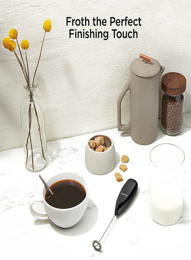 Chefman Handheld Electric Milk Frother Create Foam for Coffee, Cappuccinos, & Lattes, Mix Matcha & Protein Powder, Cordless & Compact, Stainless Steel Wand, Battery Operated - Image 5