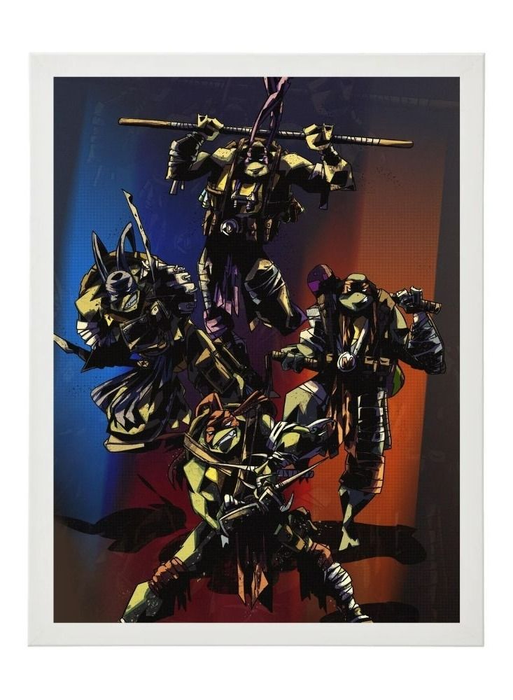 RKN Digital Wall Art Poster Frame Teenage Mutant Ninja Turtles 30X40 cm - Image 2