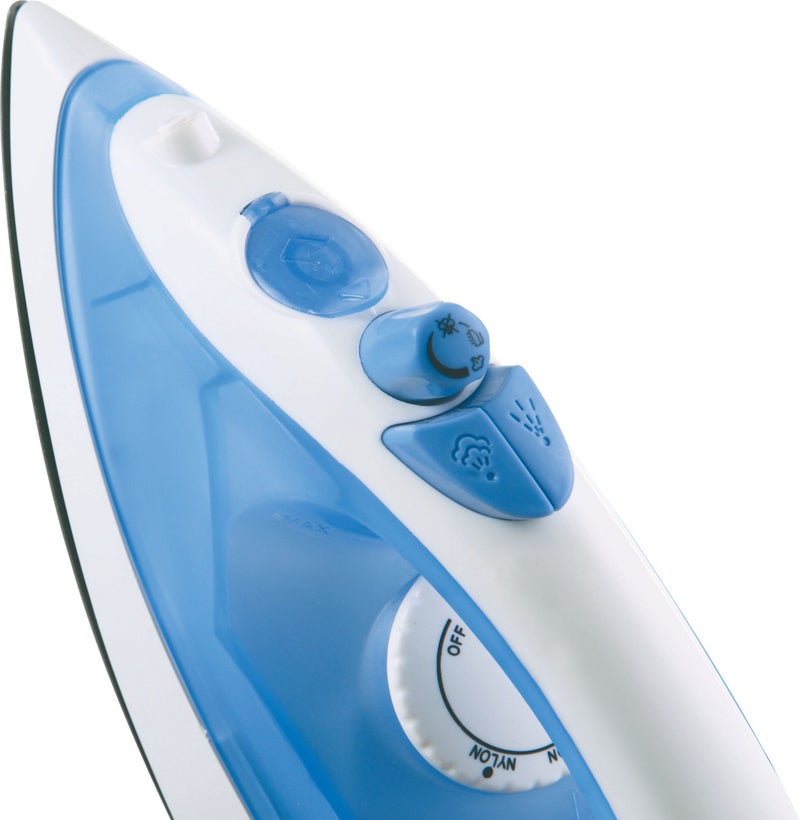 Usha 3713 1300Watt Steam Iron with Self Cleaning Function | Teflon Coated Soleplate | Powerful Steam Output upto18gm/min | 180ml Water Tank Capacity | 2 Years Warranty | (Blue & White) - Image 4