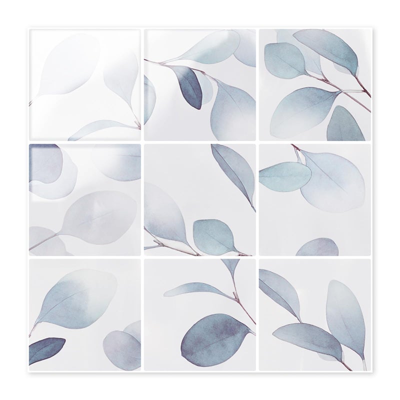 SVNOOC Peel & Stick Tile Stickers Waterproof Self-Adhesive Backsplash Stickers for Kitchen Bathroom Decor 10 Pack 11.8''x11.8'' (Blue) - Image 1