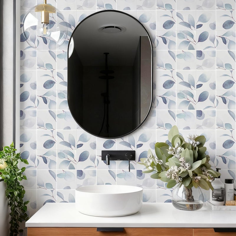 SVNOOC Peel & Stick Tile Stickers Waterproof Self-Adhesive Backsplash Stickers for Kitchen Bathroom Decor 10 Pack 11.8''x11.8'' (Blue) - Image 3