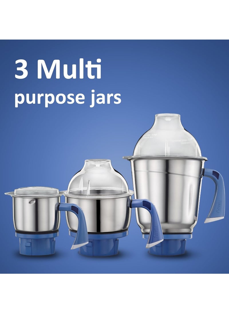 Generic - Preethi Blue Leaf Diamond MG-214 750Watt Mixer Grinder with 3 Jars - Image 1