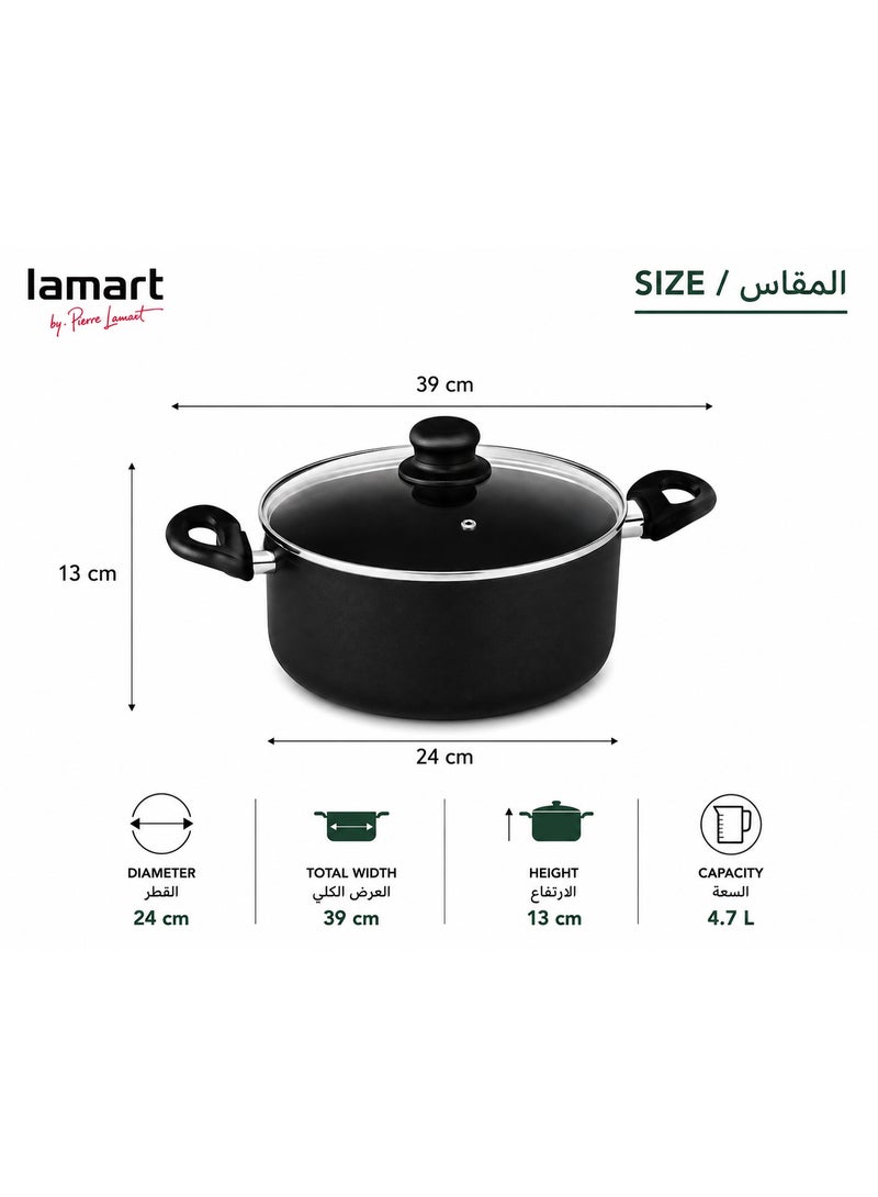Lamart Aluminium Casserole With Lid 24 Cm - Image 3