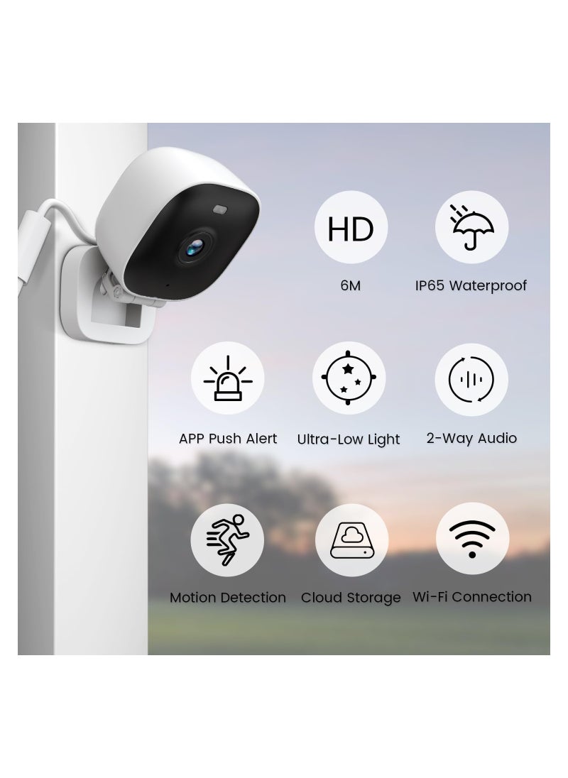 SYOSI - Security Cameras, Outdoor/Indoor Camera for Home Security,  2.5K/4MP Wireless Cameras, AI Motion Detection, Color Night Vision, 2-Way Talk, Cloud/SD Card Storage, Support Alexa & 2.4G WiFi - Image 1
