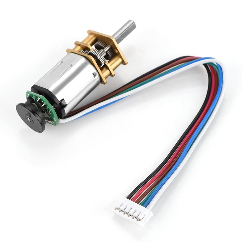 DC Motor with Encoder Pure Copper Wire Coil 6V 2W Large Moment of Force 0.5oz for Little Robots Tracking Cars (6V 60RPM) - Image 3