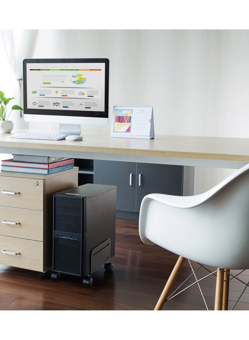 سكيل تك حامل وحدة المعالجة المركزية المحمول العالمي SH CP4، نطاق العرض 119-209 مم، سعة تحميل 10 كجم - أسود - Image 4