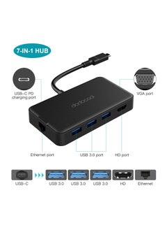 NIBEMINENT 7-In-1 Multiport Hub Black  - Image 2