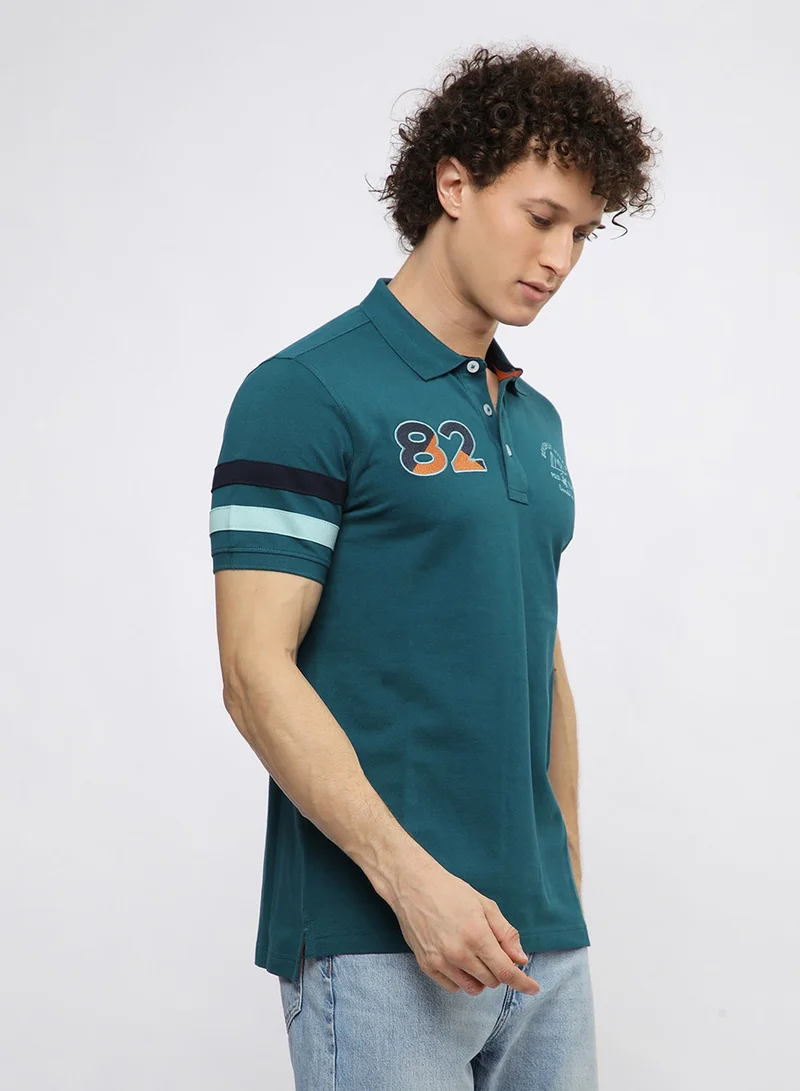 BEVERLY HILLS POLO CLUB  Logo Stripe Sleeve Polo for Men | Best Price UAE
