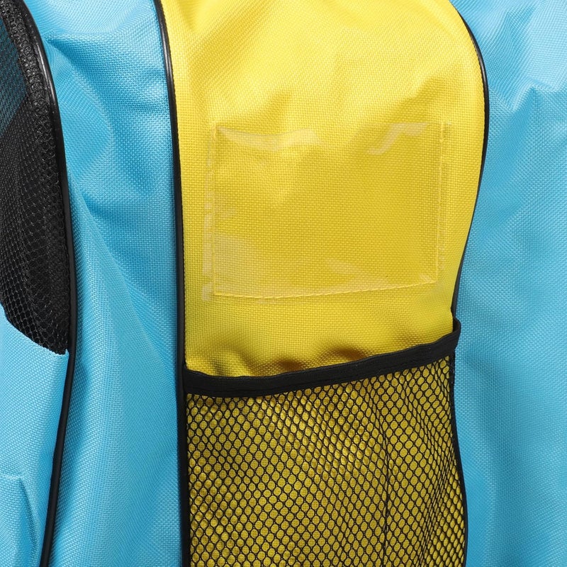 CHILDWEET Roller Skates Bag and Shoulder Pouch Breathable Zipper Storage for Inline and Quad Skating Shoes, Blue-Yellow Half Mesh Design for Sports and Outdoor Ice Skating Use - Image 4