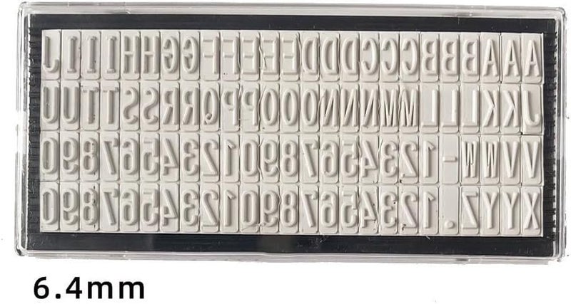 DIY Rubber Stamp Set 3mm 4mm 6.4mm Reusable ABS Plastic Changeable Letters Numbers - Image 2