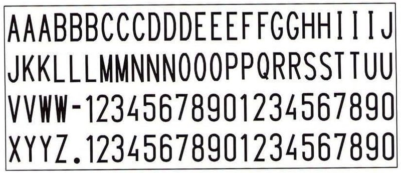 DIY Rubber Stamp Set 3mm 4mm 6.4mm Reusable ABS Plastic Changeable Letters Numbers - Image 1