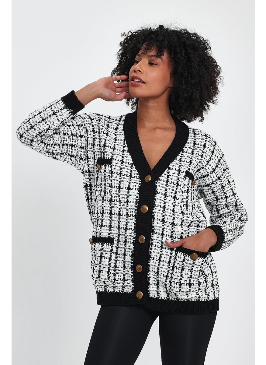Alexander Gardi Patterned Pocket Knitted Cardigan (A91022-S)  - Image 5