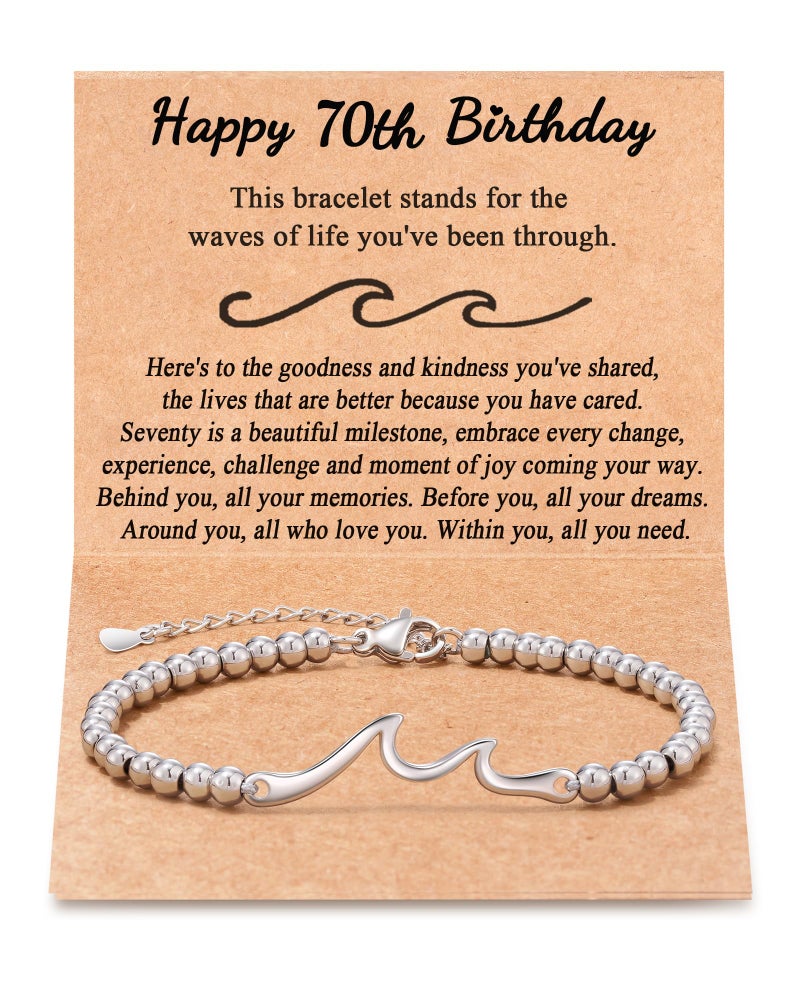 Tarsus 70th Birthday Gifts for Women, Gifts for 70 Year Old Ladies Woman Bracelet 70th Birthday Decorations Ideas - Image 1