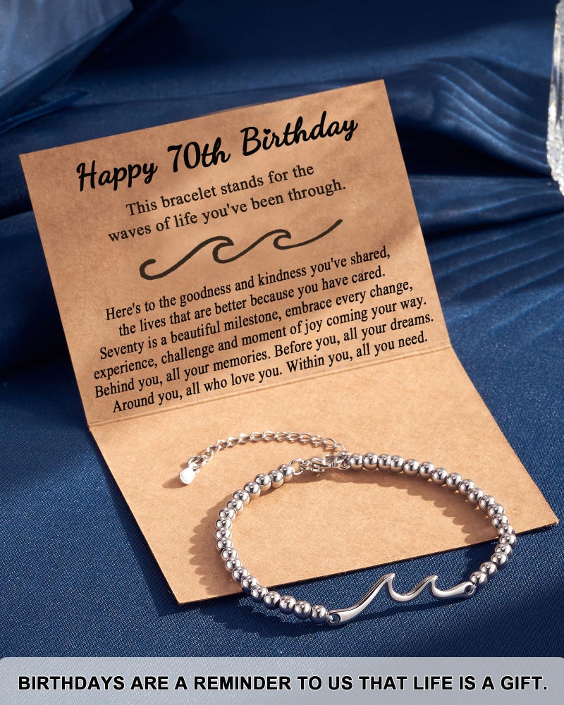Tarsus 70th Birthday Gifts for Women, Gifts for 70 Year Old Ladies Woman Bracelet 70th Birthday Decorations Ideas - Image 3