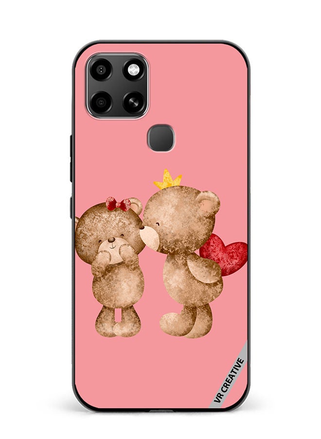 VR CREATIVE Protective Case Cover For Infinix Smart 6 Bear Love Design Multicolour - Image 1