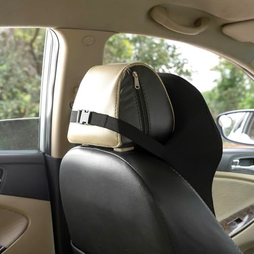 Wakefit Neck Pillow for Car | 3 in 1 Car Neck Pillow | Neck Rest, Head Rest Pillow, Memory Foam, Medium (Black - Set of 1) - Image 2