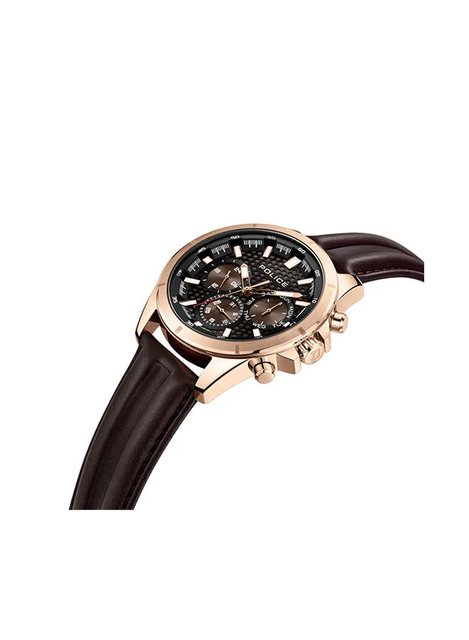 بوليس Chronograph Leather Wrist Watch PEWJF2204103 - 45mm -Brown