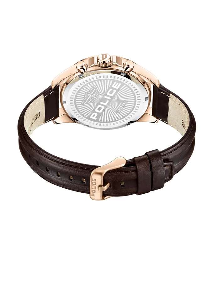 بوليس Chronograph Leather Wrist Watch PEWJF2204103 - 45mm -Brown