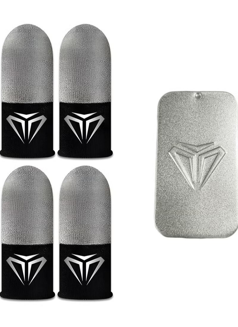 Generic 2 Pair Finger Sleeves For Gaming Thumb Finger Sleeves For Game Pubg Mobile Anti Slip Finger Gloves With Box Games Accessories  - Image 1