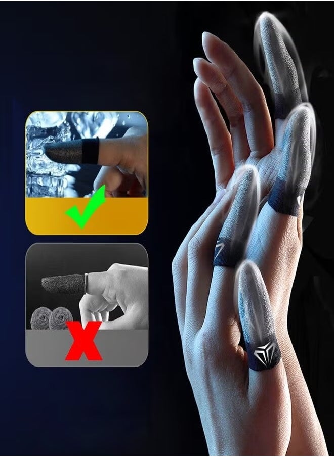 Generic 2 Pair Finger Sleeves For Gaming Thumb Finger Sleeves For Game Pubg Mobile Anti Slip Finger Gloves With Box Games Accessories  - Image 2