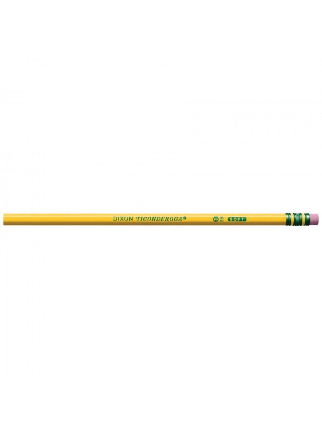 Ticonderoga أقلام تيسكونديروجا الخشبية، غير مشحذة، 2 HB ناعمة، صفراء، 48 قطعة - Image 3