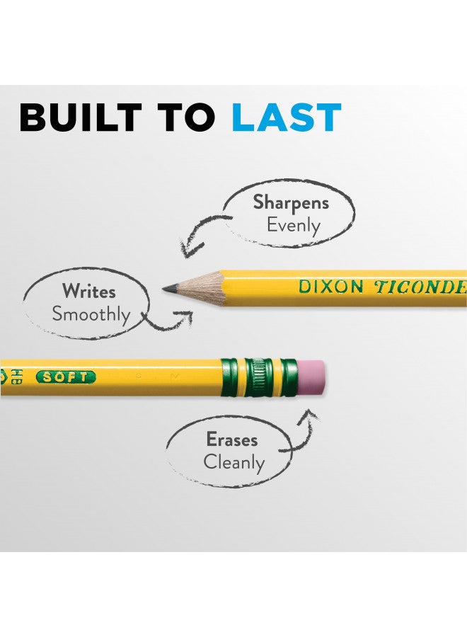 Ticonderoga أقلام تيسكونديروجا الخشبية، غير مشحذة، 2 HB ناعمة، صفراء، 48 قطعة - Image 4