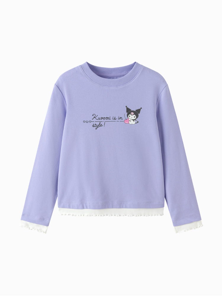 Balabala Girls' Layered Hem Top With Print - Image 4