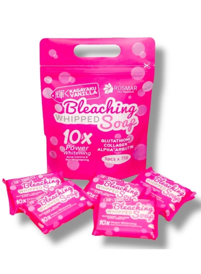 Rosmar - Kagayaku Vanilla Bleaching Whipped Soap 75g X 5 pcs (POUCH 5pc) - Image 1