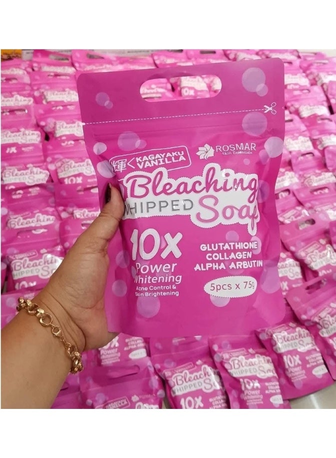 Rosmar - Kagayaku Vanilla Bleaching Whipped Soap 75g X 5 pcs (POUCH 5pc) - Image 3