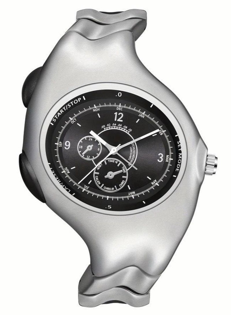 بينتايم Y2K ذو شكل فريد ساعة رجالية أصلية ، ساعة غير ميكانيكية بأزياء رجعية ملتوية ، ساعة يد كوارتز عتيقة راقية متخصصة. - Image 1