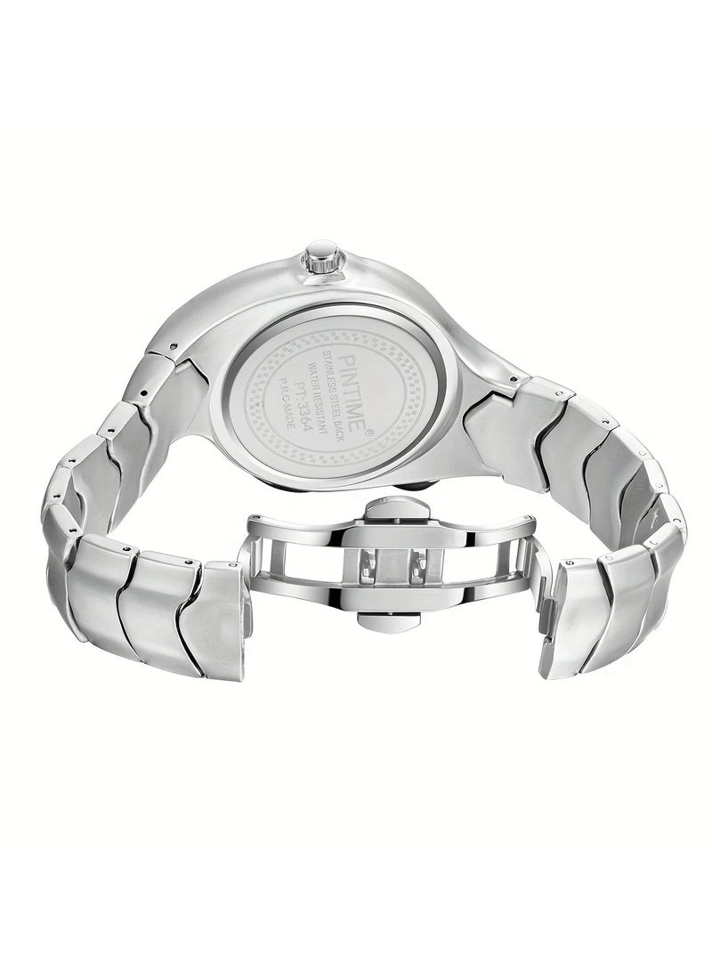 بينتايم Y2K ذو شكل فريد ساعة رجالية أصلية ، ساعة غير ميكانيكية بأزياء رجعية ملتوية ، ساعة يد كوارتز عتيقة راقية متخصصة. - Image 3