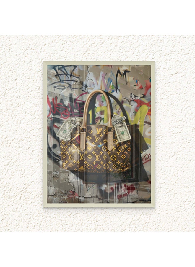 Art Decor Framed Fine Art Portrait Print of Louis Vuitton Bag Pop Art Street Modern Urban Artwork Fashion Prints Wall Décor for Living Room Bedroom Office Studio Home Décor. - Image 1