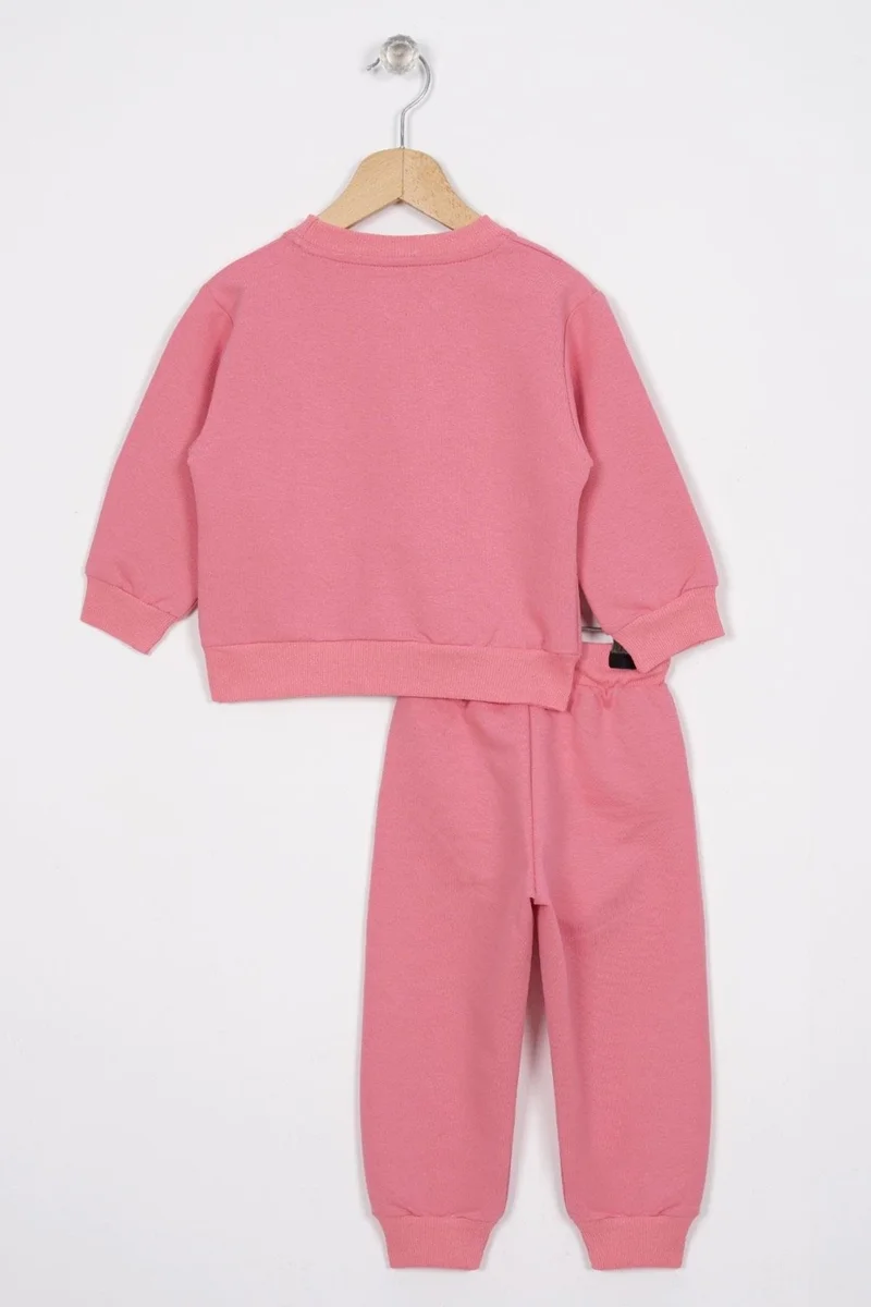 Acar Daisy Embroidered Rose Color Girl Tracksuit