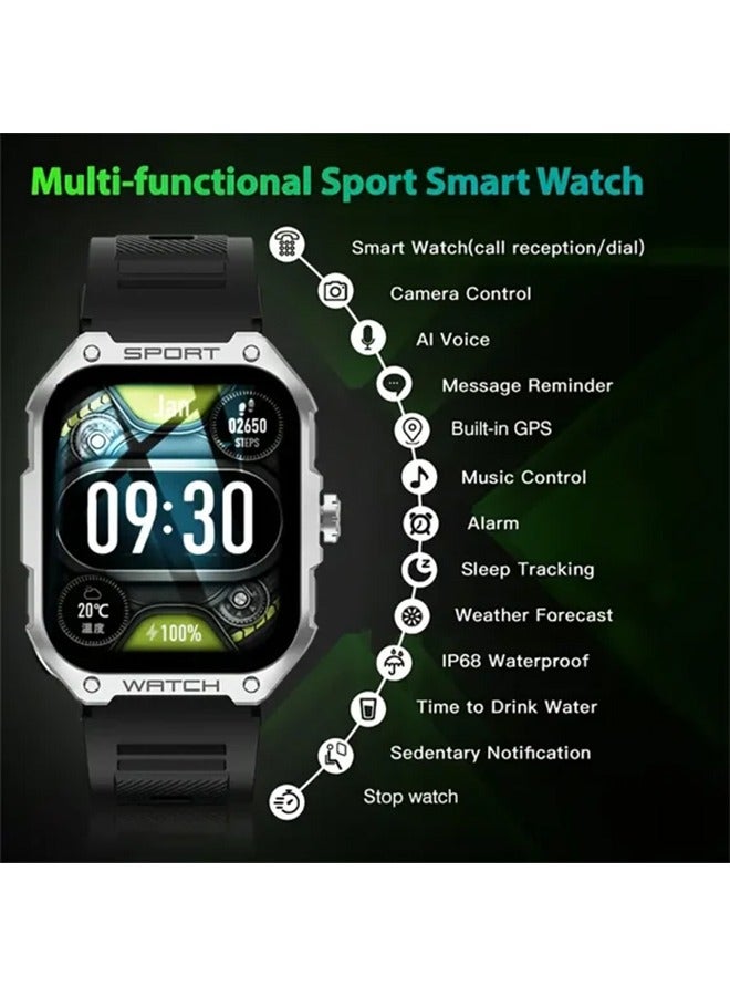 RollsTimi  1.83" TFT GPS Sport Smart Watch, (Answer/Make Calls), IP68 Waterproof Fitness Watch, Sleep Monitor, Fitness Tracker with 123 Sport Modes, Smartwatches for Men Women - Image 1