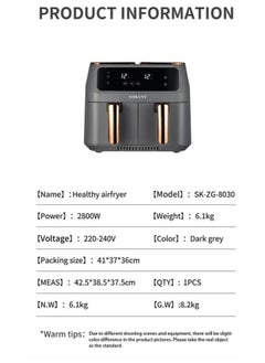 Generic Electric air fryer for frying, grilling, baking, and roasting with overheating protection, promoting healthier cooking.  - Image 2