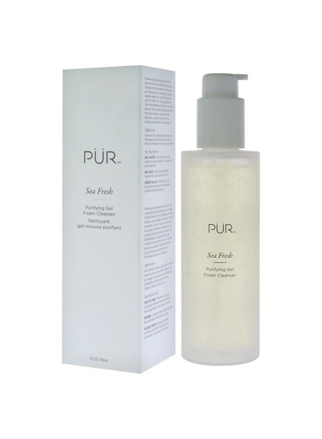 Pur PÜR Beauty Sea Fresh Purifying Gel Foam Cleanser, Algae, Sea Kelp, Antioxidants, 5 FL oz - Image 4