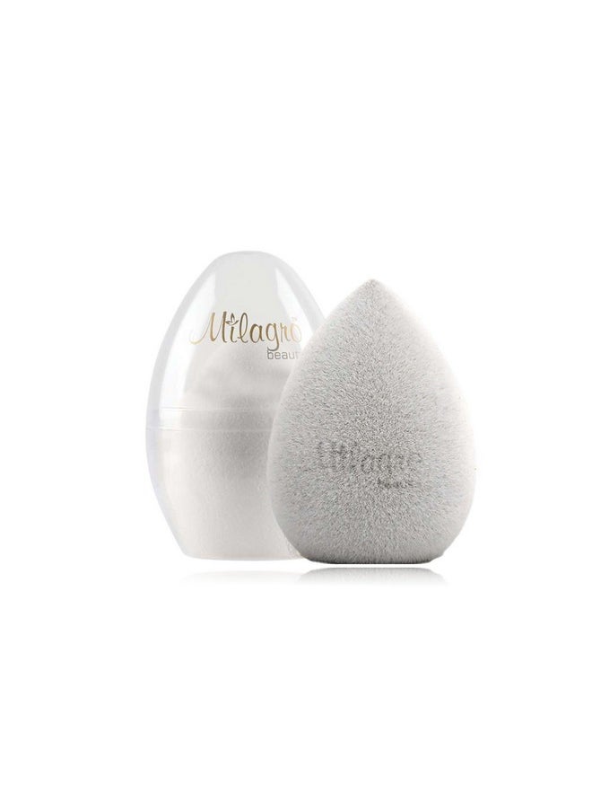 Milagro Beauty Makeup Sponge Blender Nonlatex Soft Velvet Blending Puff For Foundation Face Powder Cream Wet & Dry Make Up (Grey)  - Image 1