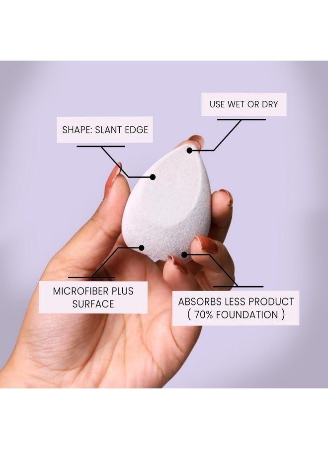 Milagro Beauty Makeup Sponge Blender Nonlatex Soft Velvet Blending Puff For Foundation Face Powder Cream Wet & Dry Make Up (Grey)  - Image 3
