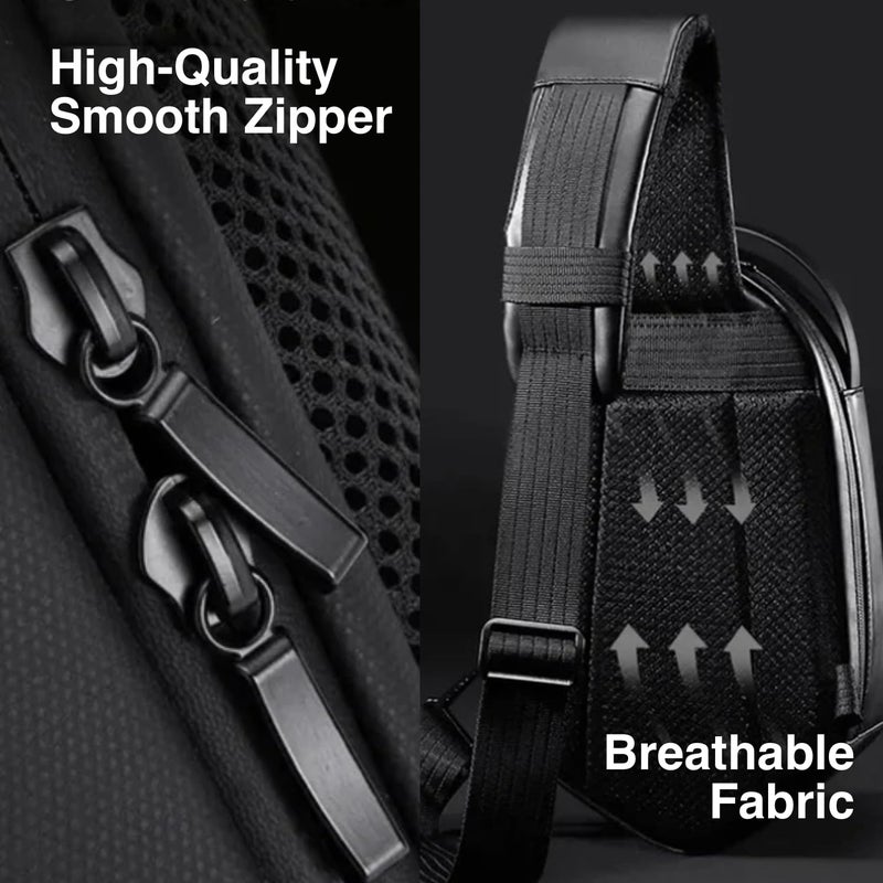 GadgetBite Sling Bag for Men EVA Hard Shell Travel Shoulder Bag Unisex Chest Crossbody Backpack one Side Pouch Travel Handbag Waterproof trendy Carry Bag for Work Travel Gadget Tablet Books Mobile - Image 5