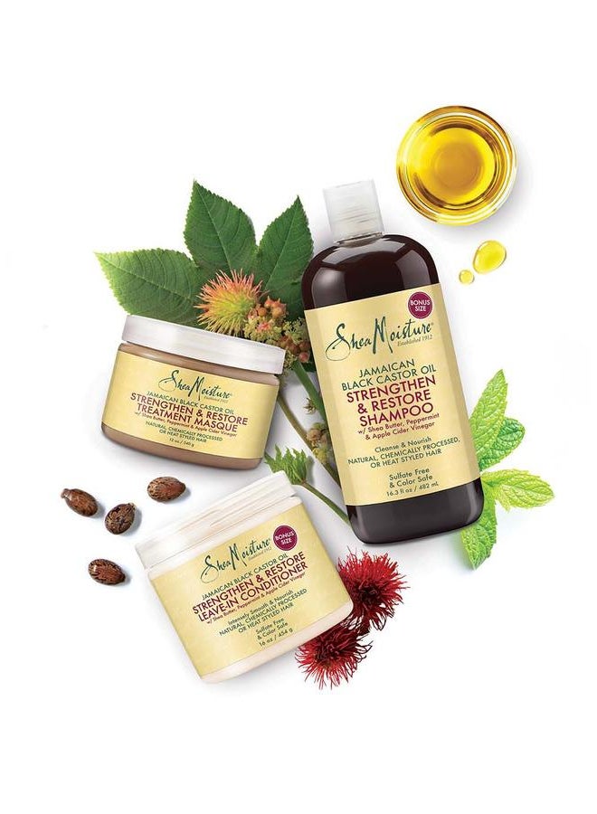 SheaMoisture Jamaican Black Castor oil Strengthen & Restore Leave-In Conditioner 454grams - Image 5