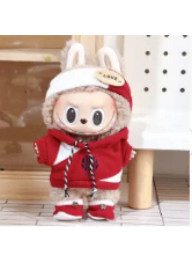 لابوبو لطيف 1 Labubu 7 سنتيمتر في المخزون لعبة دمية حلية معلقة ، دمية Labubu ، لعبة الصوف المصبوبة بالمطاط مع الملابس