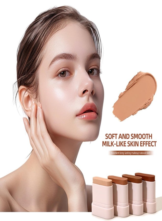 SAM SUGAR Beauty Balm Serum Tinted Moisturizer Stick for Natural Dewy Finish Concealer Stick Buildable Coverage Hydrating Makeup Cream for Non-Greasy（02#） - Image 4