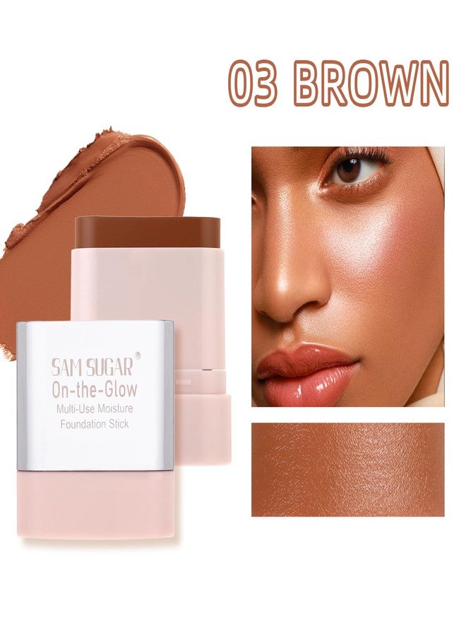 SAM SUGAR Beauty Balm Serum Tinted Moisturizer Stick for Natural Dewy Finish Concealer Stick Buildable Coverage Hydrating Makeup Cream for Non-Greasy（02#） - Image 2