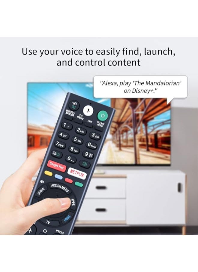 HuHa - TCNOUMT RMF-TX310E Voice Remote Control Replacement for Sony Bravia TV KD-43XE8004 KD-43XE8005 KD-43XE8077 KD-43XE8088 KD-43XE8096 KD-43XE8099 KD-43XF7596 K D-43XF8096 KD-49XF9005 - Image 1