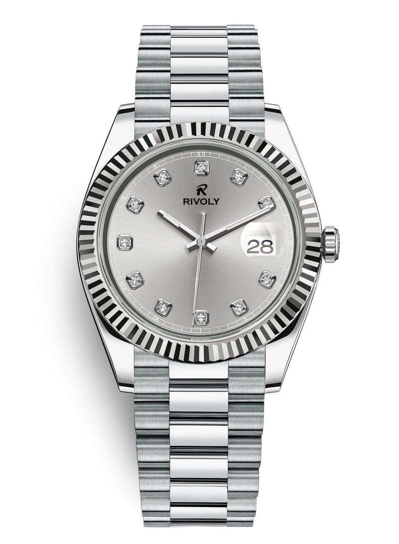 Rivoly Modern Men's Watch With Date Stainless Steel