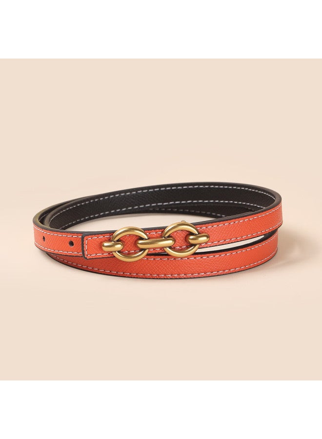 Cartelo Women's Leather Belt Cowhide Decorative Slim Skirt Belt Fashion Casual Versatile Pin Buckle Gift - Image 4